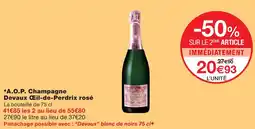 Monoprix Devaux a.o.p. champagne œil-de-perdrix rosé offre