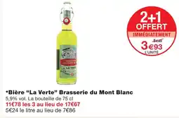 Monoprix Brasserie du mont blanc bière “la verte” offre