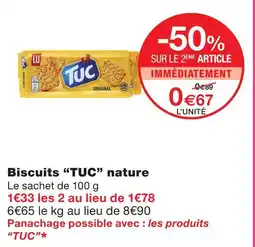 Monoprix Lu biscuits tuc nature offre