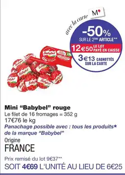 Monoprix Mini mini “babybel” rouge offre