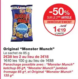 Monoprix Vico original monster munch offre