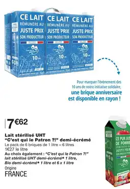 Monoprix Lait stérilisé uht c’est qui le patron ?! demi-écrémé offre