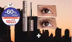 Monoprix Maybelline nouveau mascara body volume intense et courbe fixée 24h offre