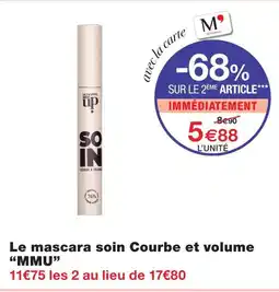 Monoprix Mmu le mascara soin courbe et volume offre