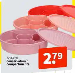 Wibra Boite de conservation 5 compartiments offre