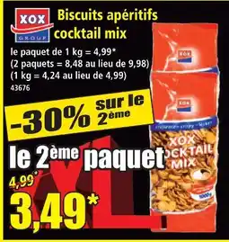 Norma Xox biscuits apéritifs cocktail mix offre