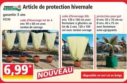 Norma Power garden voile d'hivernage offre