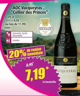Norma Cellier des princes aoc vacqueyras offre