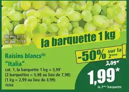 Norma Raisins blancs italia offre