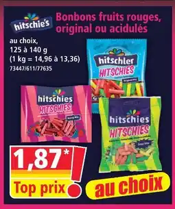 Norma Hitschies bonbons fruits rouges, original ou acidulés offre