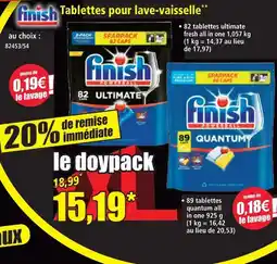 Norma Finish tablettes pour lave-vaisselle ultimate fresh offre