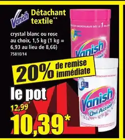 Norma Vanish détachant textile offre