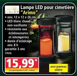 Norma I-glow lampe led pour cimetière arimo offre