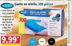 Norma Multitec gants en nitrile bleu 200 pièces offre