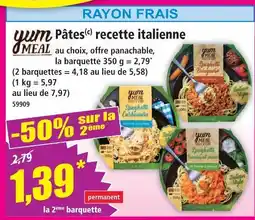Norma Pâtes recette italienne offre