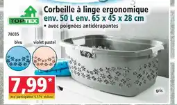 Norma Toptex corbeille à linge ergonomique env. 50 l env. 65 x 45 x 28 cm offre