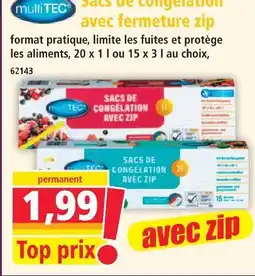 Norma Multitec sacs de congélation avec fermeture zip offre