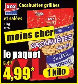 Norma Xox cacahuètes grillées et salées offre
