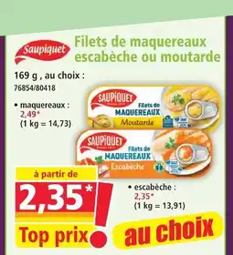Norma Saupiquet filets de maquereaux escabèche ou moutarde offre