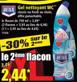 Norma Antikal gel nettoyant wc offre