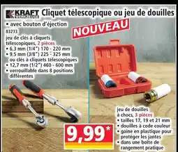 Norma Kraft werkzeuge jeu de clés à cliquets télescopiques, 2 pièces offre