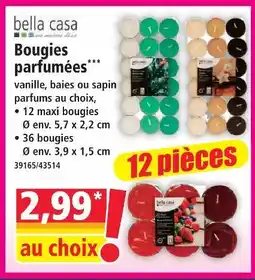 Norma Bella casa bougies parfumées vanille offre
