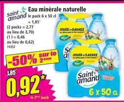 Norma Saint amand eau minérale naturelle offre
