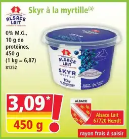 Norma Alsace lait skyr à la myrtille offre