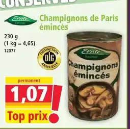 Norma Champignons de paris émincés offre