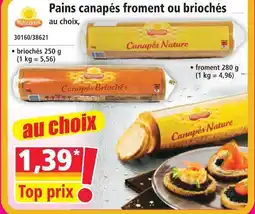 Norma Matindoux pains canapés briochés offre