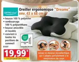 Norma Ortho-vital oreiller ergonomique dreams 43 x 68 cm offre