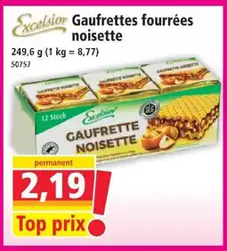 Norma Excelsior gaufrettes fourrées noisette offre