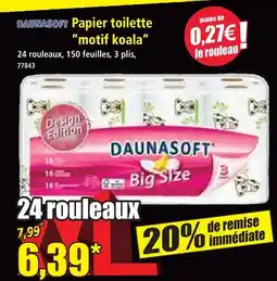 Norma Daunasoft papier toilette motif koala offre