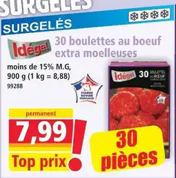 Norma Idégel 30 boulettes au boeuf extra moelleuses offre