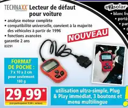 Norma Technaxx lecteur de défaut pour voiture offre