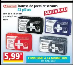 Norma Sensomed trousse de premier secours 43 pièces offre