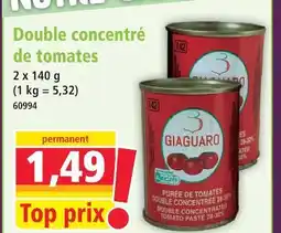 Norma Giaguaro double concentré de tomates offre
