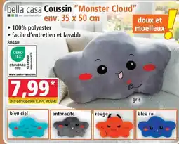 Norma Bella casa coussin monster cloud gris offre