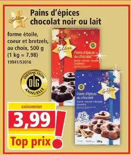 Norma Pains d'épices chocolat noir offre