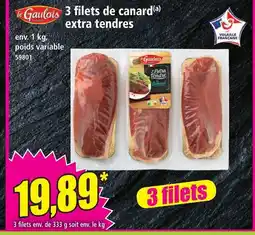 Norma Le gaulois 3 filets de canard extra tendres offre
