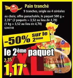 Norma Pain tranché offre