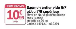 Promocash Promo - saumon entier vidé 6/7 et/ou 7/8 superieur offre