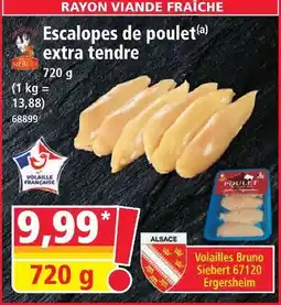 Norma Siebert escalopes de poulet extra tendre offre