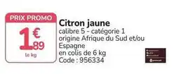 Promocash Promo - citron jaune offre