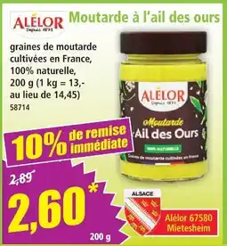 Norma Alelor moutarde à l'ail des ours offre