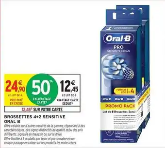 Oral-b - brossettes 4+2 sensitive