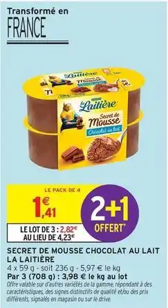 Intermarché Contact La laitière - secret de mousse chocolat au lait offre