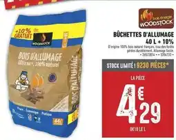 Brico Cash Woodstock - bûchettes d'allumage 40 l + 10% offre
