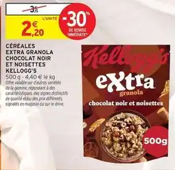 Intermarché Contact Kellogg's - céréales extra granola chocolat noir et noisettes offre