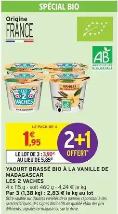 Intermarché Contact Signal - yaourt brassé bio à la vanille de madagascar offre